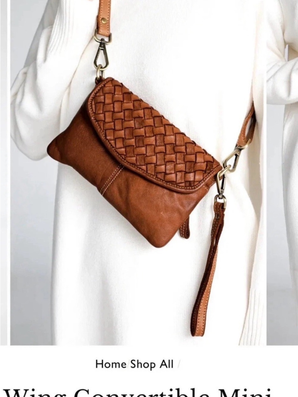 Lusher Wing Convertible Mini Crossbody Phone Bag - Leather